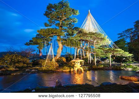 Night At Kenroku-en Garden In Kanazawa, Japan