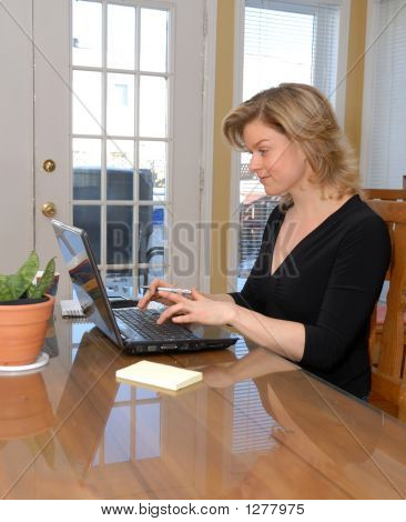 Kadın laptop