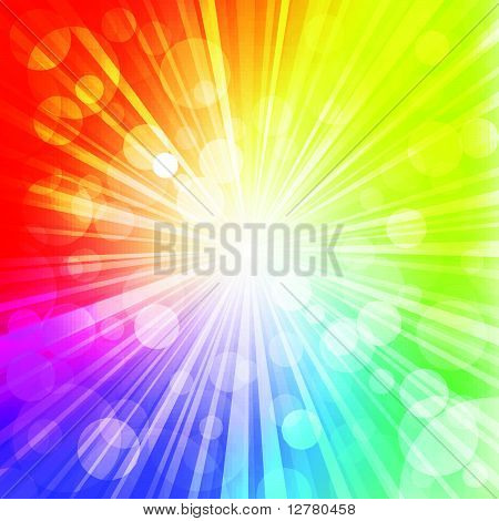 Regenboog zon