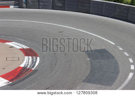 Texture of Motor Race Asphalt and Curb on Monaco Montecarlo Grand Prix Street Circuit
** Note: Visible grain at 100%, best at smaller sizes
