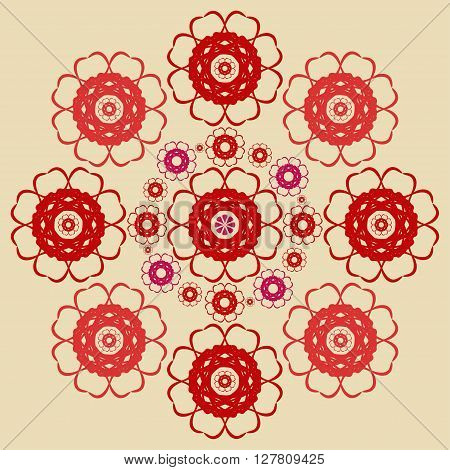 Spring flowers. Vector illustration. Beautiful Wedding card