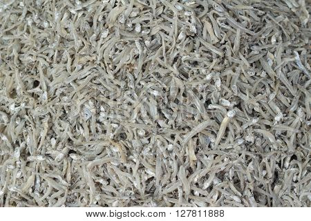 dried fish for cooking in the market