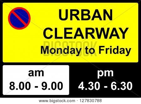 No stopping during times shown except for as long as necessary to set down or pick up passengers sign