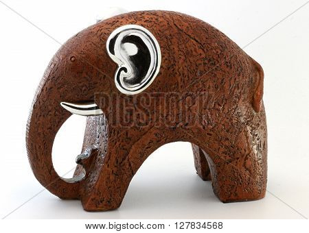 Elephant with Silver Ears on white Background
** Note: Soft Focus at 100%, best at smaller sizes