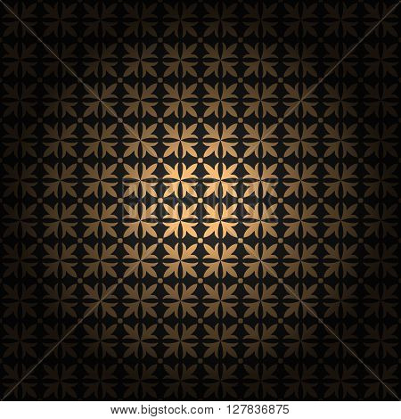 Damask seamless ornament. Fine vector traditional classic golden pattern with gradient layer.