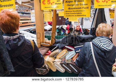 People Choosing Textile Items