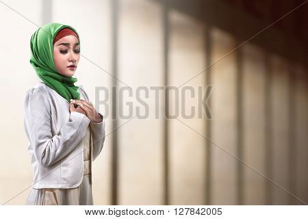 Asian Muslim Woman Praying