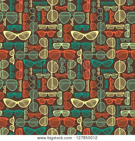 seamless sunglasses pattern. Vector illustration. Eps 10