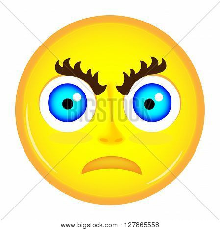 Yellow Angry Emoticon
