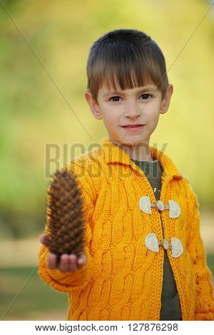 photo of little boy with pinecones in park
** Note: Shallow depth of field