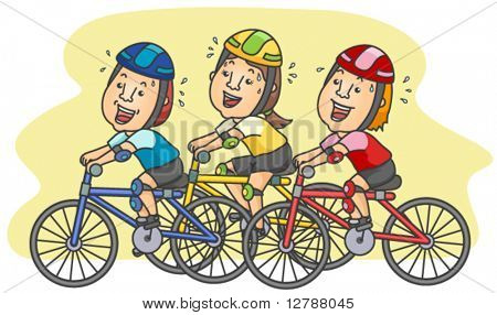 Cyclists - เวกเตอร์