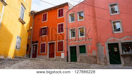 View of Labin little town in Istria Croatia