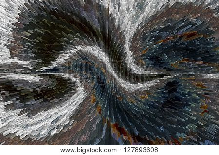 Formless abstract illustration with wavy texture dark tone