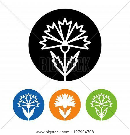 Beautiful Carnation Flower Icon And Logo In Trendy Linear Style.