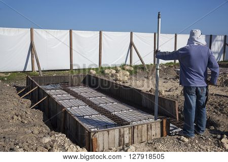 Formwork to build a foundation for a building