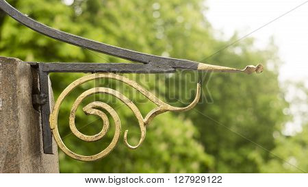 Decorative ornament made of old metal vintage