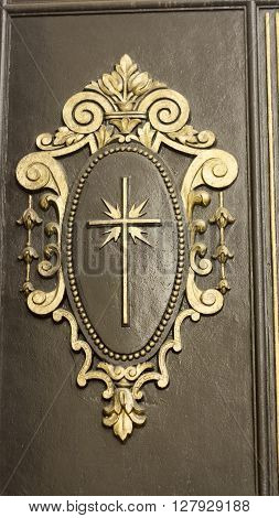 Decorative ornament made of old metal vintage