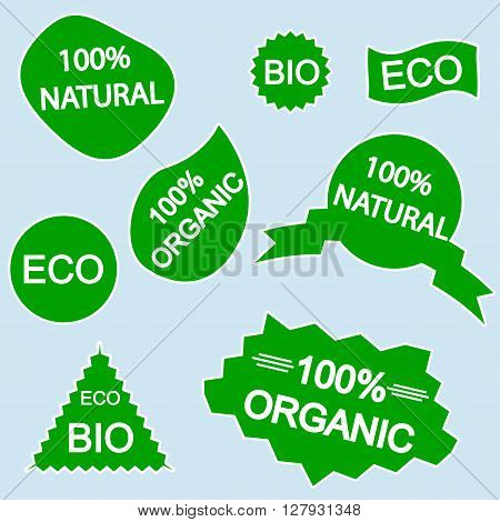 labels on natural organic eco-friendly healthy product