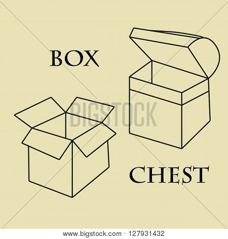 box and trunk circuit  storage vector background