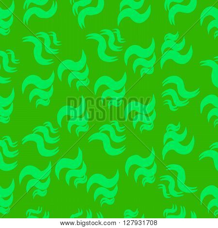 Vector illustration abstract waves background. Line curves in green tones.