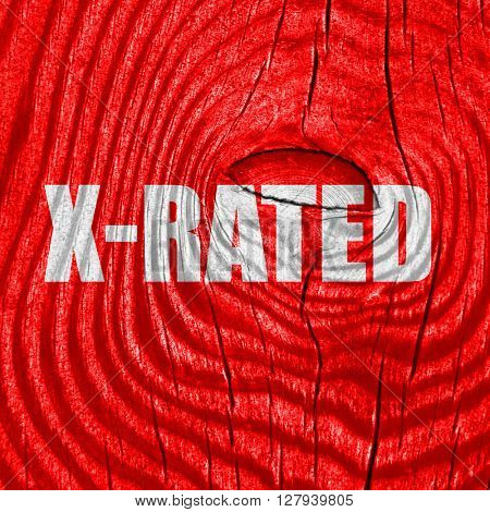 Xrated sign isolated