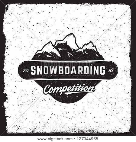 Snowboarding Emblem. Logotype Template