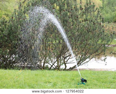 image of many sprinkler in japan garden