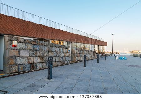 YOKOHAMA JAPAN - NOVEMBER 24 2015: ZOU-NO-HANA TERRACE opened on June 2nd 2009 to celebrate the milestone of 150 years since the Yokohama port's opening
