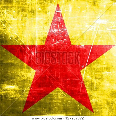 Communist sign with red and yellow colors