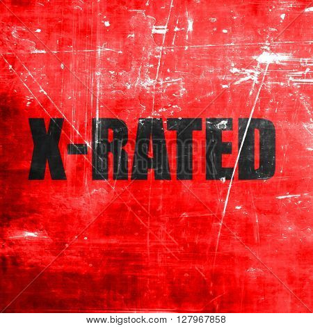 Xrated sign isolated