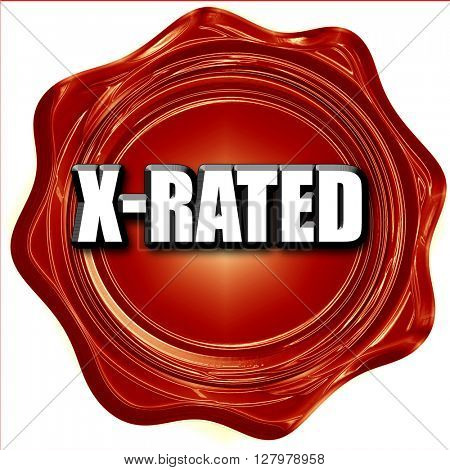 Xrated sign isolated