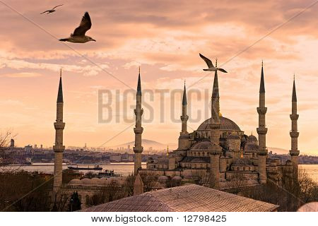 Modrá mešita, Istanbul, Turecko.