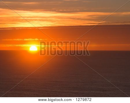 Ocean Sunset с оранжевые и желтые тона