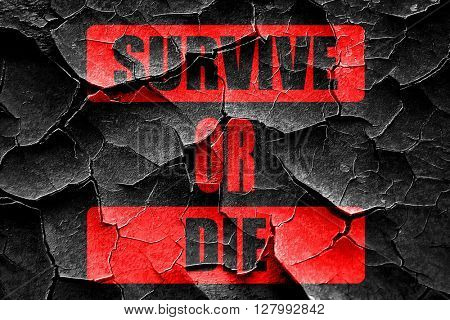 Grunge cracked Survive or die