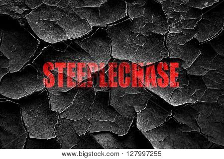 Grunge cracked Steeplechase sign background