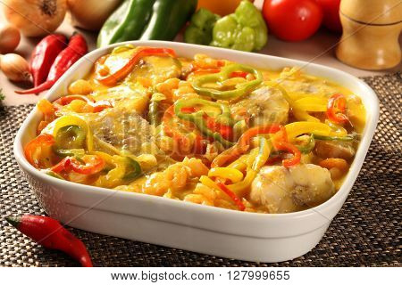 Traditional Brazilian Dish Called Moqueca De Peixe