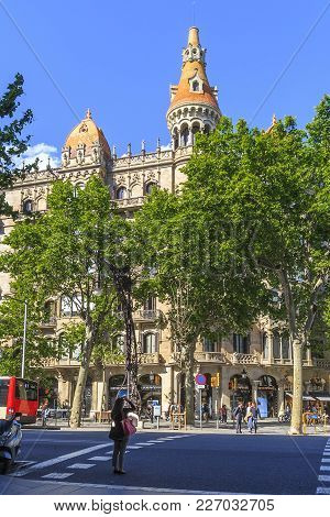 Barcelona, Spain - May 12, 2017: This Is One Of The Remarkable Examples Of Modernism, Known As The C