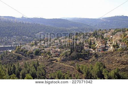 View Of Suburb Of City Jerusalem In Israel