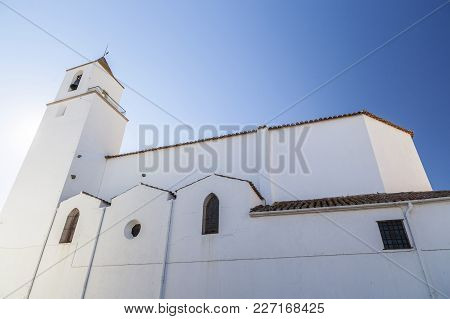 Calella De Palafrugel,spain-october 29,2012: White Church In Mediterranean Village Of Calella De Pal