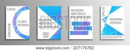 Modern Design Template. Creative Fluid Backgrounds From Current Forms To Design A Fashionable Abstra