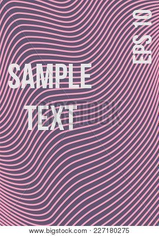 Minimum Geometric Coverage. Modern Abstract Cover From Vector Abstract Lines. The Future Template Fo