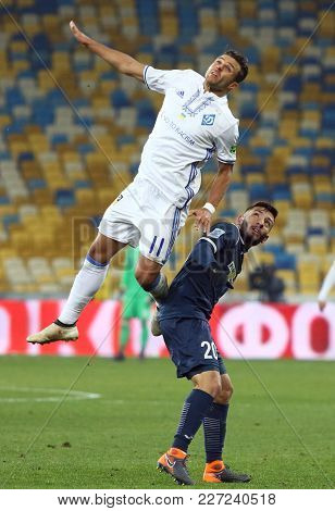 Kyiv, Ukraine - February 18, 2018: Ukrainian Premier League Game Fc Dynamo Kyiv V Olimpik Donetsk. J