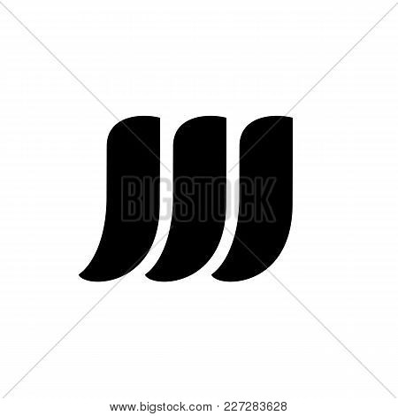 Initial Alphabet Letter W Vector Logo Design