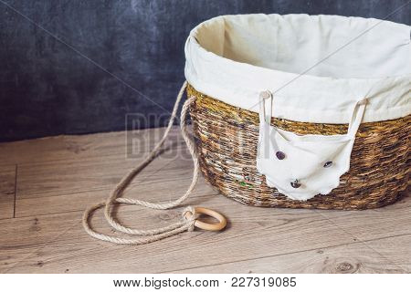 A Basket For Toys Made From Old Newspapers. Zero Waste