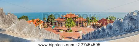 Beautiful Buddhist Temple On The Hillside, Phu Quoc, Vietnam.