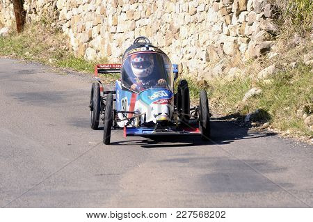 Tornac, France - October 8, 2016: Soapbox Race Organized In The Village Of Tornac Located In The Fre