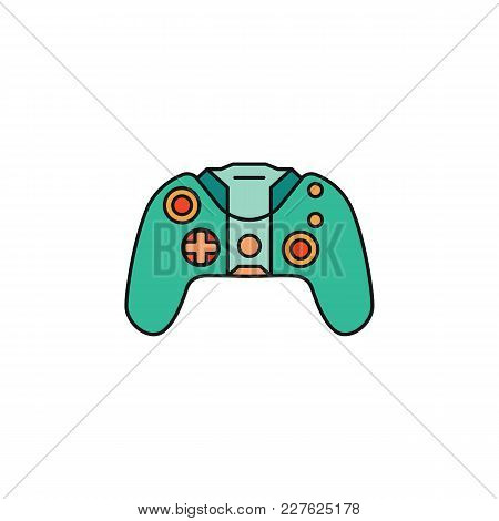 Remote Control Colorful Cartoon Icon Isolated On White Background. Remote Control Object For Cartoon