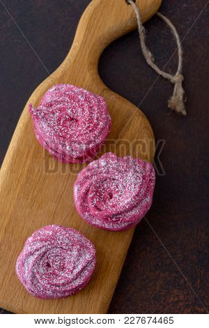 Top View Meringues Cookie