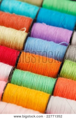 bobbins of lurex thread