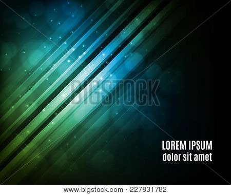 Abstract Lines Background With Glowing Elements. Eps10 Vector